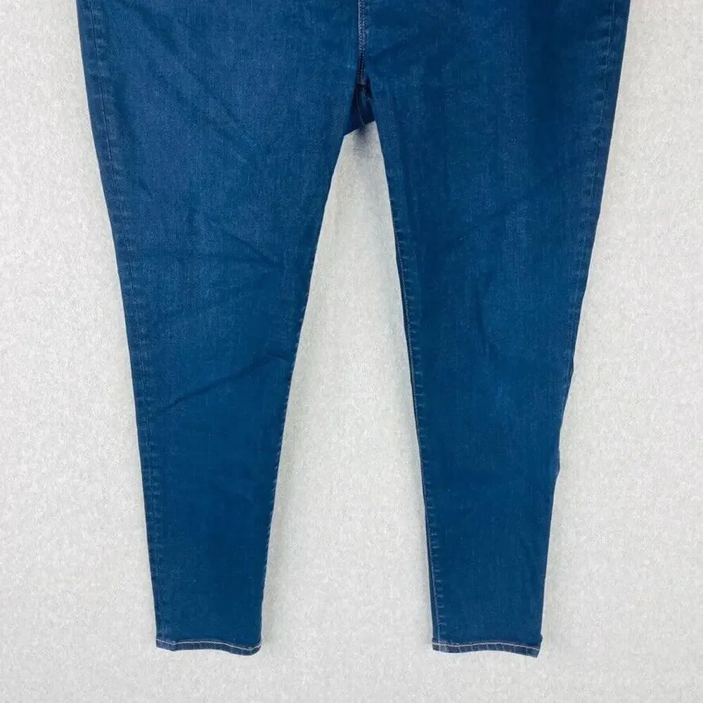 J. Crew Womans Sz 20 Jeans High Rise Toothpick Skinny Jeans Blue Stretch Pockets